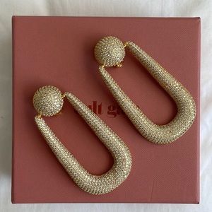 Cult gaia clip on gold earrings